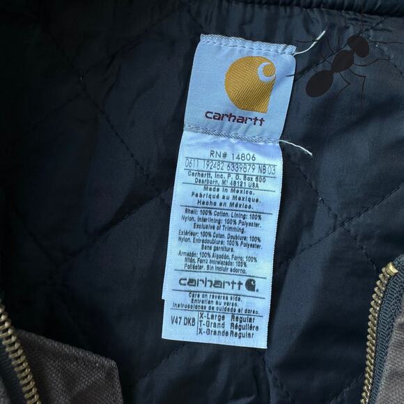 Vintage Y2K Carhartt V47 DKB brown work wear vest - Picture 2 of 4